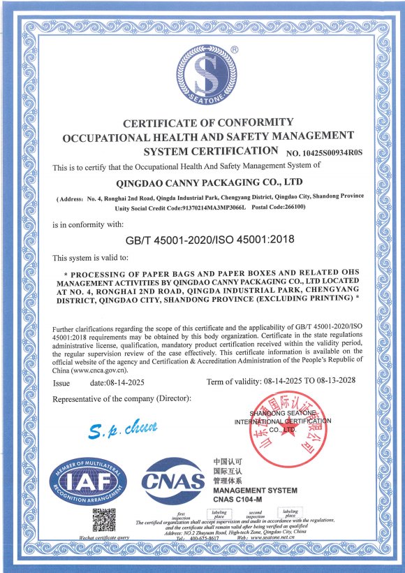 ISO 45001 Certificate