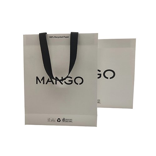 MANGO Ribbon Handle Paper Bag